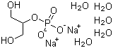 beta-Glycerophosphoric acid disodium salt pentahydrate molecular structure (CAS 13408-09-8)
