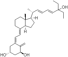 structure of CAS# 134404-52-7, Seocalcitol;(1R,3S,5Z)-5-((2E)-((1R,3aS,7aR)-1-((1R,2E,4E)-6-Ethyl-6-hydroxy-1-methyl-2,4-octadienyl)octahydro-7a-methyl-4H-inden-4-ylidene)ethylidene)-4-methylene-1,3-cyclohexanediol