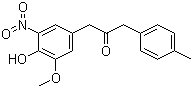 structure of CAS# 134612-80-9, 1-(4-Hydroxy-3-methoxy-5-nitrophenyl)-3-(4-methylphenyl)propan-2-one