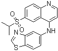 N-5-Benzothiazolyl-6-[(1-methylethyl)sulfonyl]-4-quinolinamine molecular structure (CAS 1346546-69-7)