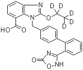 五氘代阿齐沙坦分子结构 (CAS 1346599-45-8)