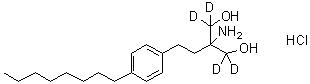 Fingolimod-d<sub>4</sub> Hydrochloride molecular structure (CAS 1346604-90-7)