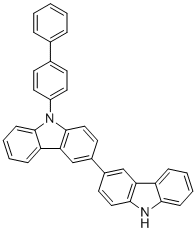 structure of CAS# 1346669-48-4, 9-[1,1'-biphenyl]-4-yl-3,3'-bi-9H-carbazole;3-(9H-carbazol-3-yl)-9-(4-phenylphenyl)carbazole