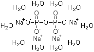 Sodium pyrophosphate decahydrate molecular structure (CAS 13472-36-1)