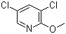 structure of CAS# 13472-58-7, 3,5-Dichloro-2-methoxypyridine