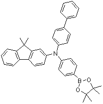 N-[1,1'-Biphenyl]-4-yl-9,9-dimethyl-N-[4-(4,4,5,5-tetramethyl-1,3,2-dioxaborolan-2-yl)phenyl]-9H-fluoren-2-amine molecular structure (CAS 1347758-80-8)