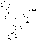 3,5-Bis(benzoyl)-1-methanesulfonyloxy-2-deoxy-2,2-difluororibose molecular structure (CAS 134877-43-3)
