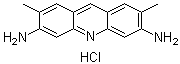 structure of CAS# 135-49-9, 3,6-Diamino-2,7-dimethylacridine hydrochloride;Acridine Yellow; Acridine Yellow G; Basic Yellow K; C.I. 46025; H 107