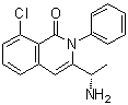 结构式 CAS# 1350643-72-9, 3-[(1S)-1-氨基乙基]-8-氯-2-苯基-1(2H)-异喹啉酮
