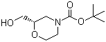 结构式 CAS# 135065-71-3, (R)-N-Boc-2-羟甲基吗啉; (R)-2-羟甲基吗啉-4-甲酸叔丁酯