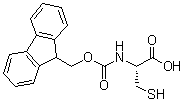 结构式 CAS# 135248-89-4, N-(9-芴基甲氧羰基)-L-半胱氨酸