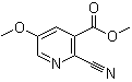 2-Cyano-5-methoxy-3-pyridinecarboxylic acid methyl ester molecular structure (CAS 1353101-02-6)