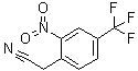 structure of CAS# 13544-06-4, 2-Nitro-4-(trifluoromethyl)benzeneacetonitrile;(2-Nitro-4-trifluoromethylphenyl)acetonitrile; 4-Trifluoromethyl-2-nitrobenzeneacetonitrile