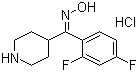 2,4-Difluorophenyl-(4-piperidinyl)methanone oxime hydrochloride molecular structure (CAS 135634-18-3)