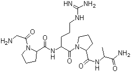 structure of CAS# 135679-88-8, Glycyl-L-prolyl-L-arginyl-L-prolyl-L-alaninamide