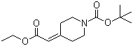结构式 CAS# 135716-08-4, 4-(2-乙氧基-2-氧代亚乙基)-1-哌啶羧酸叔丁酯