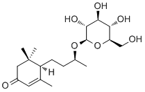 Blumenol C glucoside molecular structure (CAS 135820-80-3)