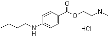 结构式 CAS# 136-47-0, 盐酸丁卡因; 4-(丁氨基)-苯甲酸-2-(二甲氨基)乙酯盐酸盐