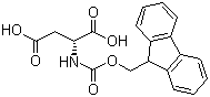 Fmoc-D-aspartic acid molecular structure (CAS 136083-57-3)