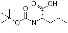 N-(tert-Butoxycarbonyl)-N-methyl-L-norvaline molecular structure (CAS 136092-78-9)