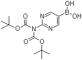 结构式 CAS# 1360950-40-8, 2-(5-硼酸基-2-嘧啶基)亚氨基二羧酸二叔丁酯