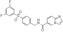 N-[[4-[(3,5-Difluorophenyl)sulfonyl]phenyl]methyl]imidazo[1,2-a]pyridine-6-carboxamide molecular structure (CAS 1362154-70-8)