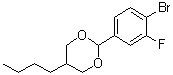 2-(4-Bromo-3-fluorophenyl)-5-butyl-1,3-dioxane molecular structure (CAS 1363339-35-8)