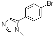 structure of CAS# 136350-71-5, 5-(4-Bromophenyl)-1-methyl-1H-imidazole