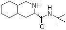 结构式 CAS# 136465-81-1, N-叔丁基-十氢异喹啉-3(S)-甲酰胺