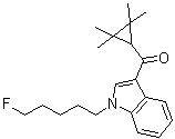 [1-(5-Fluoropentyl)-1H-indol-3-yl](2,2,3,3-tetramethylcyclopropyl)methanone molecular structure (CAS 1364933-54-9)