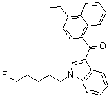 (4-Ethyl-1-naphthalenyl)[1-(5-fluoropentyl)-1H-indol-3-yl]methanone molecular structure (CAS 1364933-60-7)