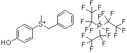Benzyl(4-hydroxyphenyl)methylsulfonium tris(pentafluoroethyl)trifluorophosphate molecular structure (CAS 1365091-47-9)