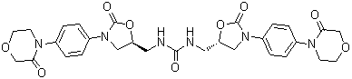 结构式 CAS# 1365267-35-1, N,N'-二[[(5S)-2-氧代-3-[4-(3-氧代-4-吗啉基)苯基]-5-恶唑烷基]甲基]脲