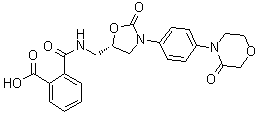 (S)-2-(((2-Oxo-3-(4-(3-oxomorpholino)phenyl)oxazolidin-5-yl)methyl)carbamoyl)benzoic acid molecular structure (CAS 1365267-37-3)