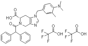 PD 123319 bis(trifluoroacetate) molecular structure (CAS 136676-91-0)