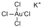 Potassium tetrachloroaurate molecular structure (CAS 13682-61-6)