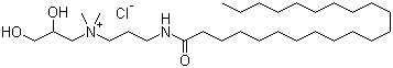 2,3-Dihydroxy-N,N-dimethyl-N-[3-[(1-oxodocosyl)amino]propyl]-1-propanaminium chloride molecular structure (CAS 136920-10-0)