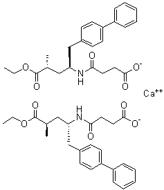 (alphaR,gammaS)-gamma-[(3-Carboxy-1-oxopropyl)amino]-alpha-methyl-[1,1'-biphenyl]-4-pentanoic acid 4-ethyl ester calcium salt (2:1) molecular structure (CAS 1369773-39-6)