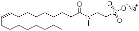N-Oleoyl-N-methyltaurine sodium salt molecular structure (CAS 137-20-2)