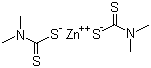 structure of CAS# 137-30-4, Zinc dimethyldithiocarbamate;Zinc bis dimethyldithiocarbamate; Ziram