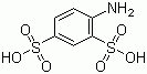 structure of CAS# 137-51-9, Aniline-2,4-disulfonic acid;4-Aminobenzene-1,3-disulphonic acid; 4-Amino-1,3-benzenedisulfonic acid
