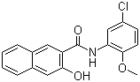 N-(5-氯-2-甲氧基苯基)-3-羟基-2-萘甲酰胺分子结构 (CAS 137-52-0)