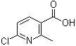 6-Chloro-2-methyl-3-pyridinecarboxylic acid molecular structure (CAS 137129-98-7)