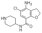 4-Amino-5-chloro-2,3-dihydro-N-4-piperidinyl-7-benzofurancarboxamide molecular structure (CAS 137211-64-4)