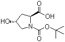 Boc-L-Hydroxyproline molecular structure (CAS 13726-69-7)