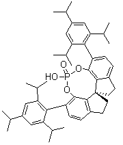 structure of CAS# 1372719-95-3, (11aR)-10,11,12,13-Tetrahydro-5-hydroxy-3,7-bis[2,4,6-tris(1-methylethyl)phenyl]-diindeno[7,1-de:1',7'-fg][1,3,2]dioxaphosphocin 5-oxide