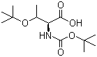 structure of CAS# 13734-40-2, Boc-O-tert-butyl-L-threonine;Boc-Thr(t-Bu)-OH