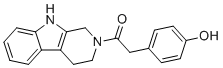 structure of CAS# 1373764-75-0, 2-(4-Hydroxyphenyl)-1-(1,3,4,9-tetrahydropyrido[3,4-b]indol-2-yl)ethanone;YH-306