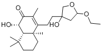 15,16-Epoxy-15-ethoxy-6beta,13-dihydroxylabd-8-en-7-one molecular structure (CAS 1374328-47-8)