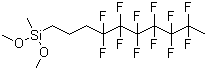 Dodecafluoroheptylpropyl methyl dimethoxysilane molecular structure (CAS 1374604-19-9)